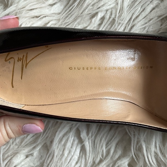 Giuseppe Zanotti Burgundy Red Patent Leather Pointed Toe Pump Heels EUC Sz 36.5 - Picture 8 of 9